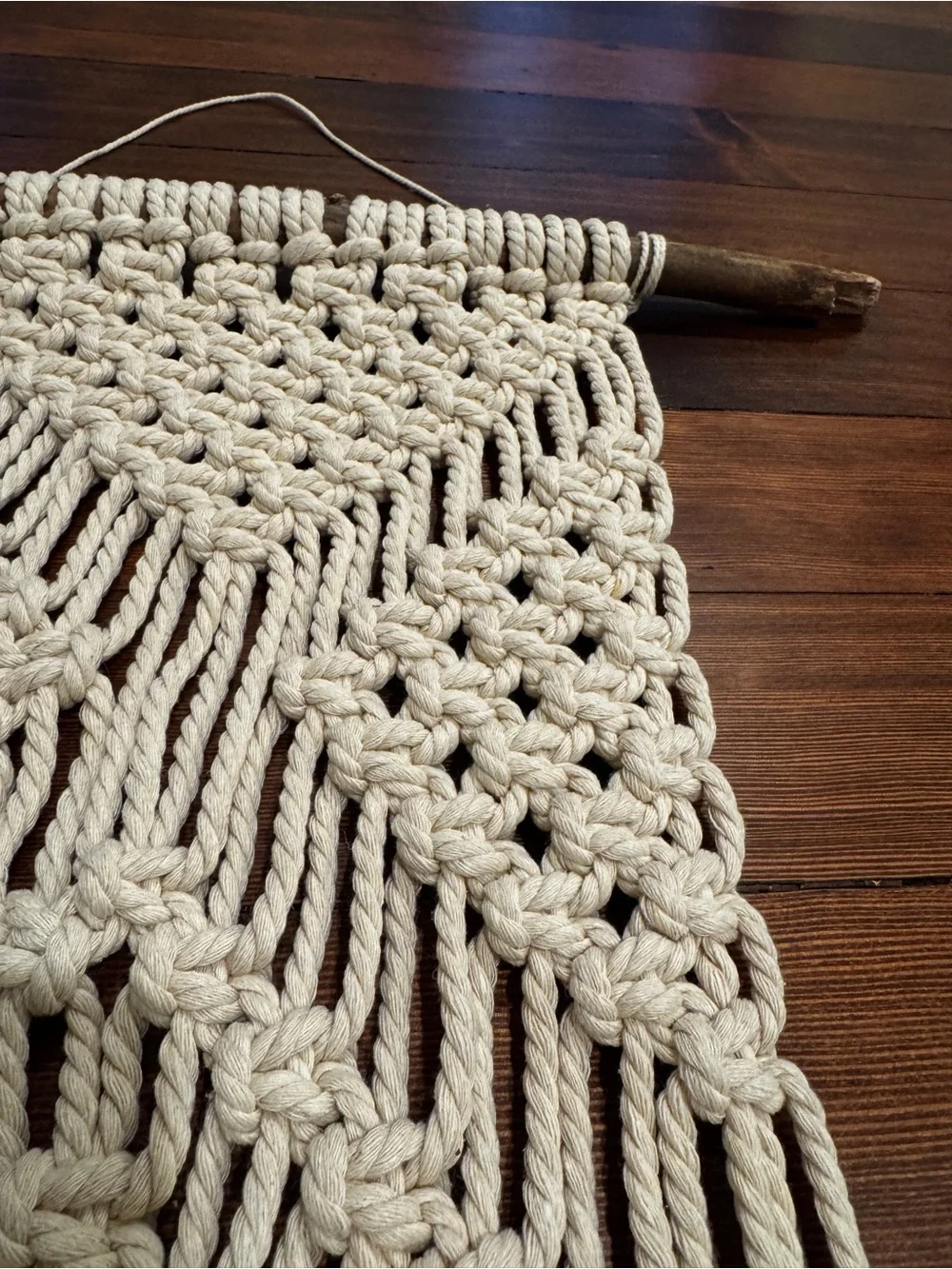 Large Handmade Macrame Wall Hanging – Boho Neutral Statement Decor